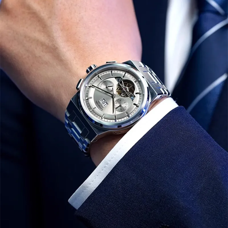 Carnival Brand Business Watch Man Fashion Luxury Waterproof Sapphire Military Automatic Mechanical Wristwatch Clock Montre Homme