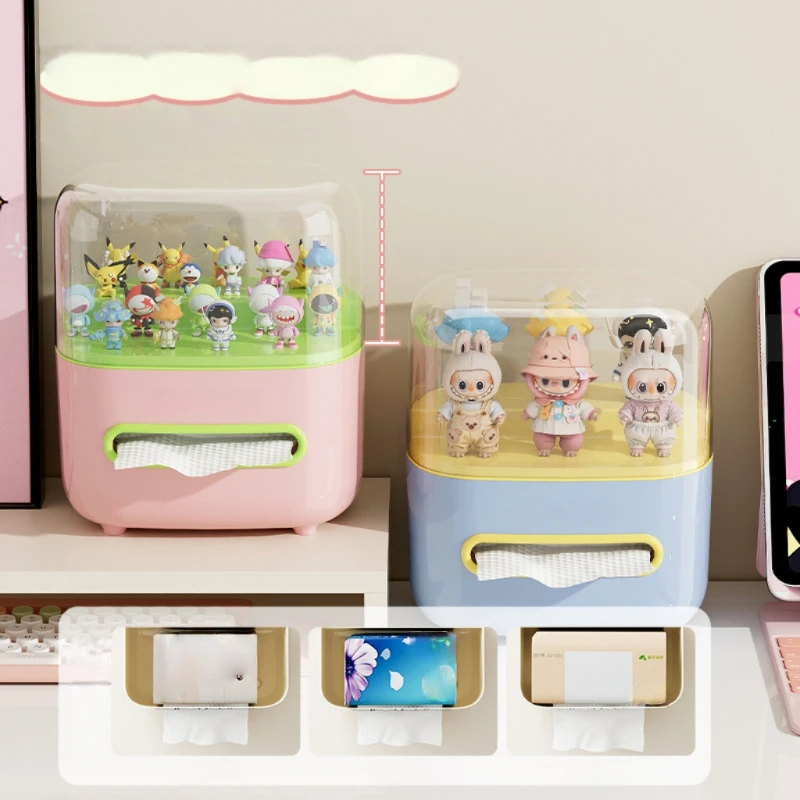 

Многофункциональная герметичная пылезащитная модная коробка для хранения игрушек, настольная коробка для салфеток для офиса, гостиной, украшение для дома