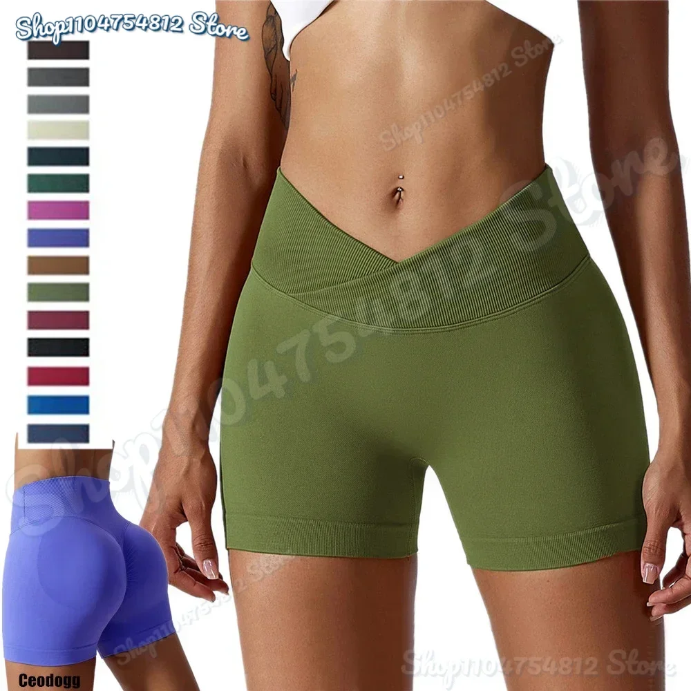 

Women High Waist Workout Fitness Yoga Shorts Gym Push Up Yoga Leggings Scrunch Butt Seamless Sports Shorts