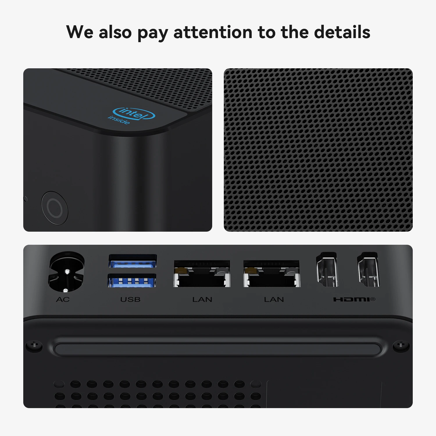 Oumax Mini PC Intel 13th Gen Alder Lake N150 (Up to 3.6GHz), 16GB DDR4 500GB M.2 SSD Mini Computer Win-11Pro /Built-in Dustproof