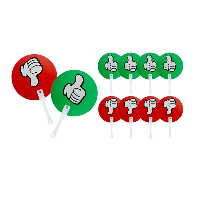 Palettes d'irritation pour petit groupe, fournitures pour salle d'enseignant, facile à utiliser, oui ou non, 10 paquets, pouces vers le bas, V18e