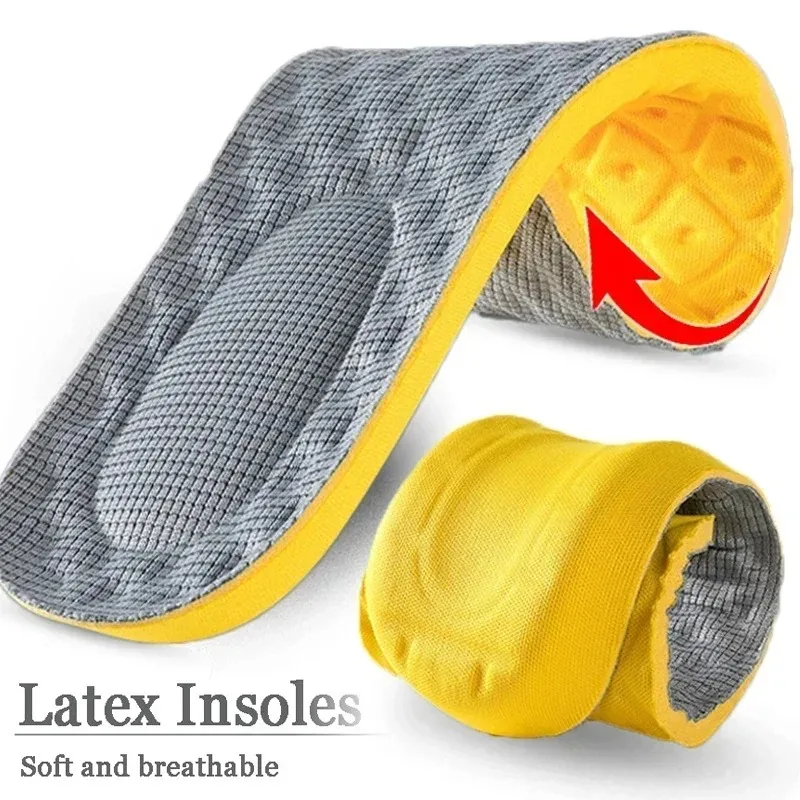 2/4Pcs Sport Insoles for Feet Soft High Elasticity Insert Shock-Absorbing Template Deodorant Insole for Shoe Men Women Shoe Sole