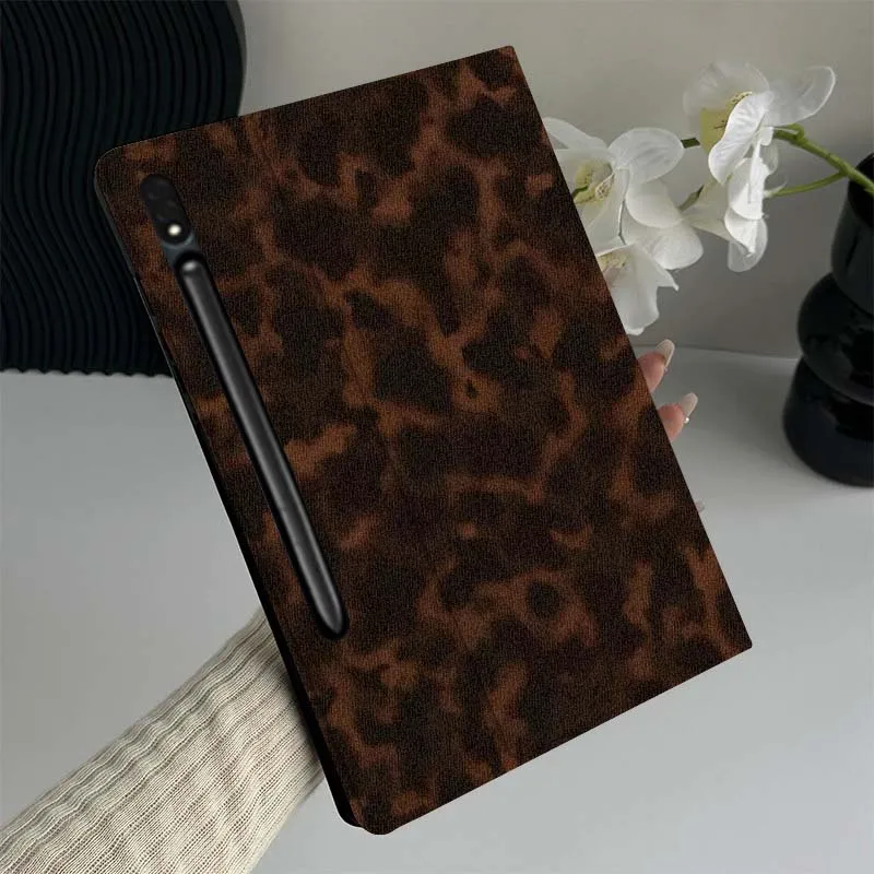 

Brown Leopard Print Pattern Tablet Case For Samsung Galaxy Tab S7 S8 S9 S10 FE Lite Gift