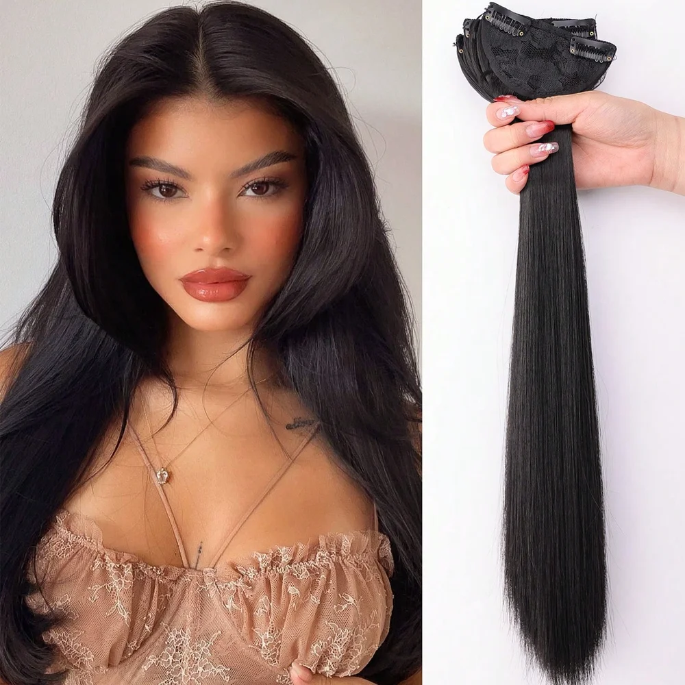 synthetic hair extensions, curls, heat-resistant fibers, wigs, and long hair patches