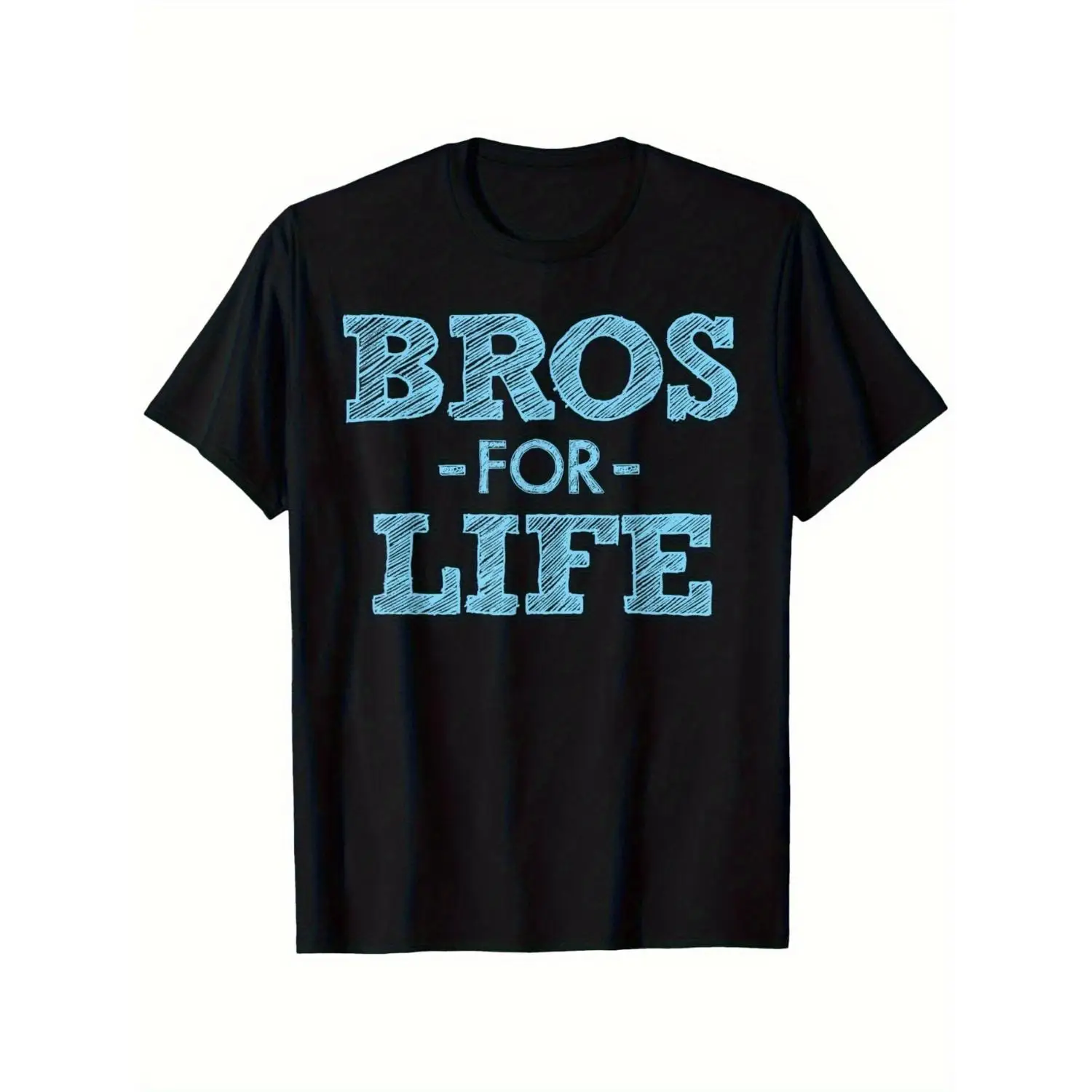 Brothers for Life, Brother's T-Shirt, Fashionable Short-Sleeve Top, Street Style Short-Sleeve T-Shirt, Comfortable Men's T-Shirt, Crew Neck T-Shirt, Ultra-Soft, Breathable, Gift for Men