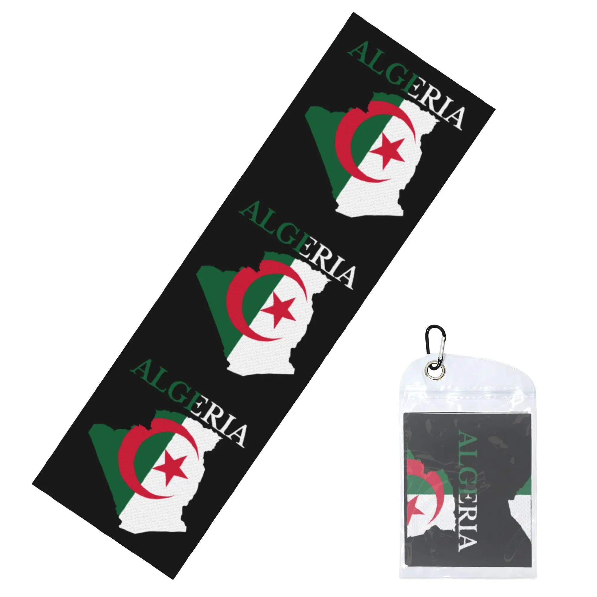Algeria Map Algerian Flag Cold Exercise Towel  Yoga And Fitness Running Outdoor Activities Travelling Swimming Camping Towels