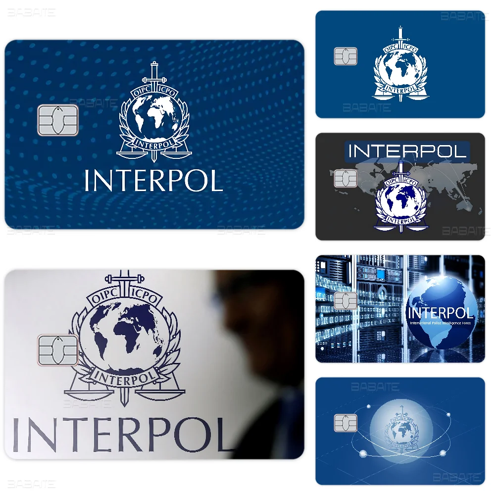 Interpol Credit Card Skin Stickers For VISA Bank Card Transportation Card Waterproof Sticker Anti-scratch Women Gift Interpol Credit Card Skin Stickers For VISA Bank Card Transportation Card Waterproof Sticker Anti-scratch Women Gift