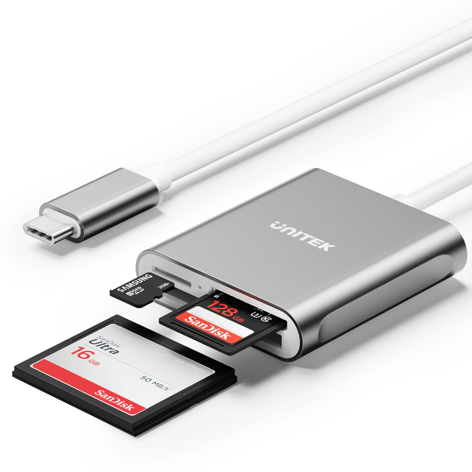 Unitek USB SD Card Reader USB 3.0 Memory Card Reader Writer Compact Flash Card Adapter for CF/SD/TF Micro