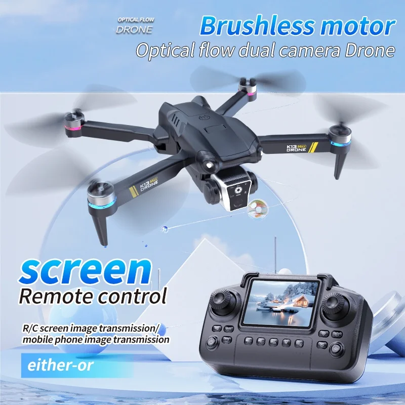 8K Brushless Optical Flow Hover Remote Control Screen Quadcopter 3D Roll APP Control LED Lighting Headless WIFI FPV RC Drone Toy