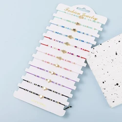 12 Pieces Crown Pentagram Multi Colored Rice Bead Bead Bead Bracelet With Fashion Style Women's Adjustable Bracelet Set