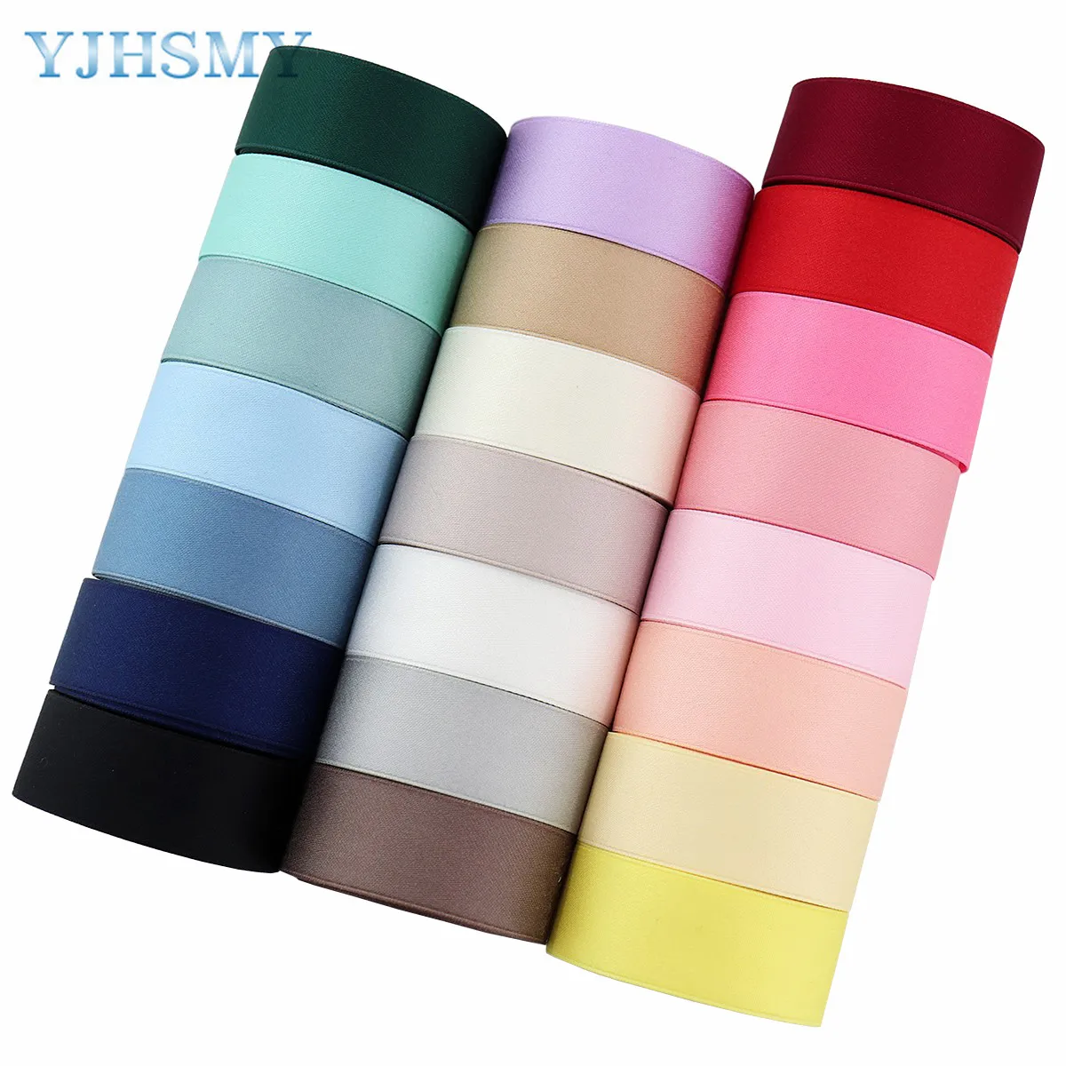 Solid Color Double Sided Polyester Cotton Ribbon for Crafts, Hair Bows, Gift Wrapping, Wedding Party Decoration and and More