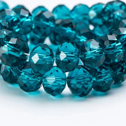 4 6 8 10mm Czech Rondelle Crystal Beads Faceted Glass Beads Bulk Wholesale Loose Spacer Bead for Jewelry Making DIY Needlework