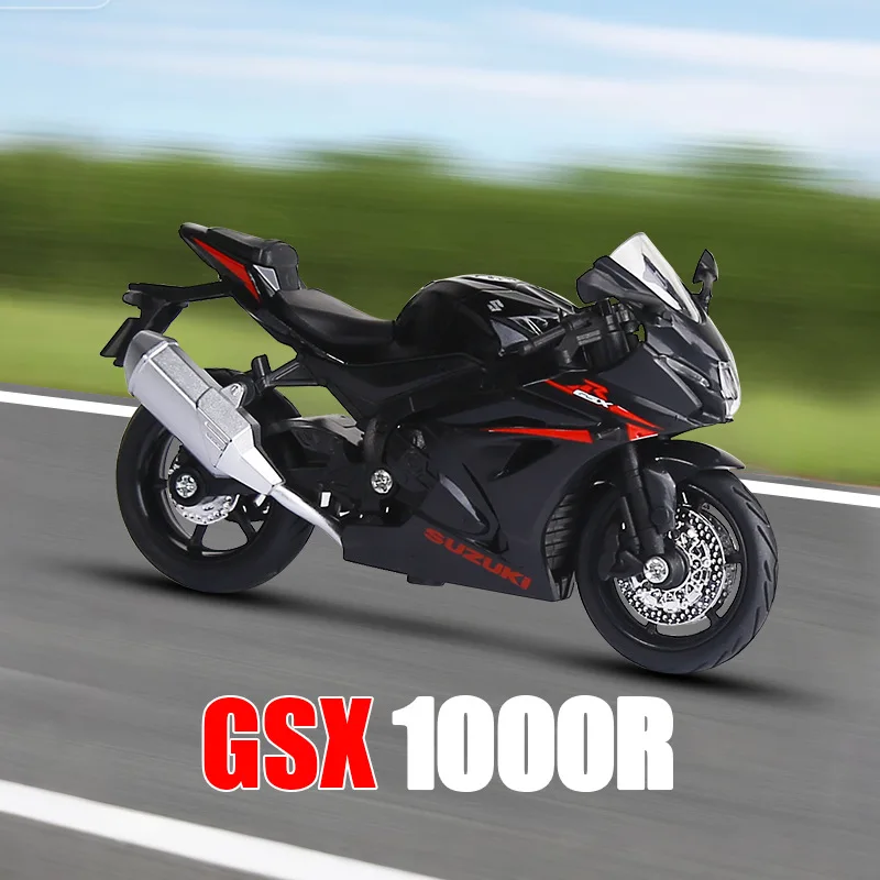 1:18 Suzuki Hayabusa GSX1000R YZF-R1 Modello di moto in lega Simulazione Metallo Auto da strada Modello di auto in lega da collezione