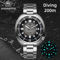 Reloj ADDIESDIVE para Hombre, relojes de cuarzo recubiertos AR con cristal de zafiro, luminoso, resistente al agua hasta 200m, Reloj de buceo con tortuga, Reloj para Hombre AD2511