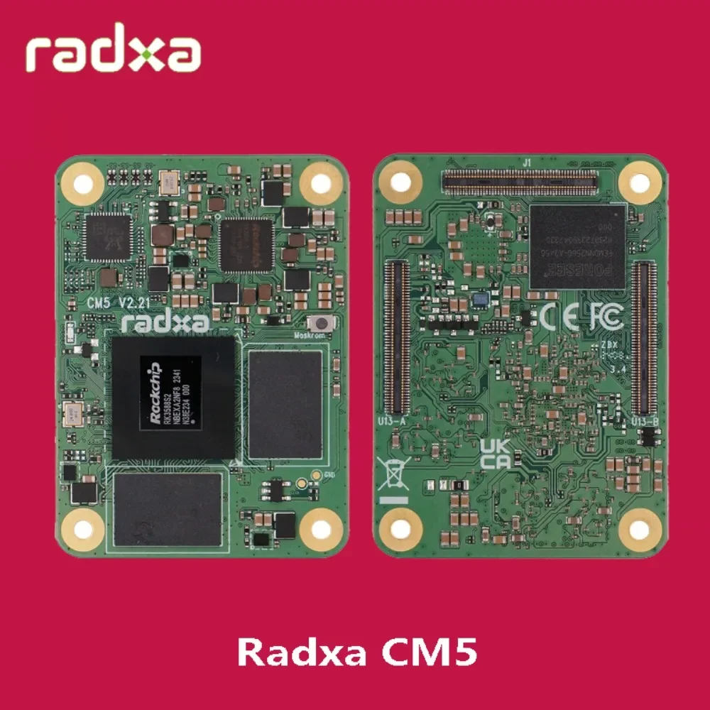 

Radxa CM5 RK3588S2 8-core CPU Radxa CM5 Lite RK3582 6-core CPU Compute Module, GPU, NPU, Single Board Computer