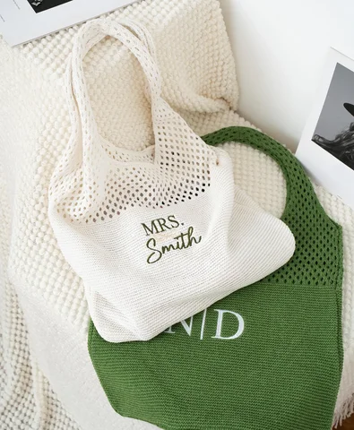 Virkad väska, Strandväska, Broderade väskor, Möhippa, Present till kvinnor, Stickad väska, Sommaraxelväska 10 best sales specialdesignad strandväska - №2