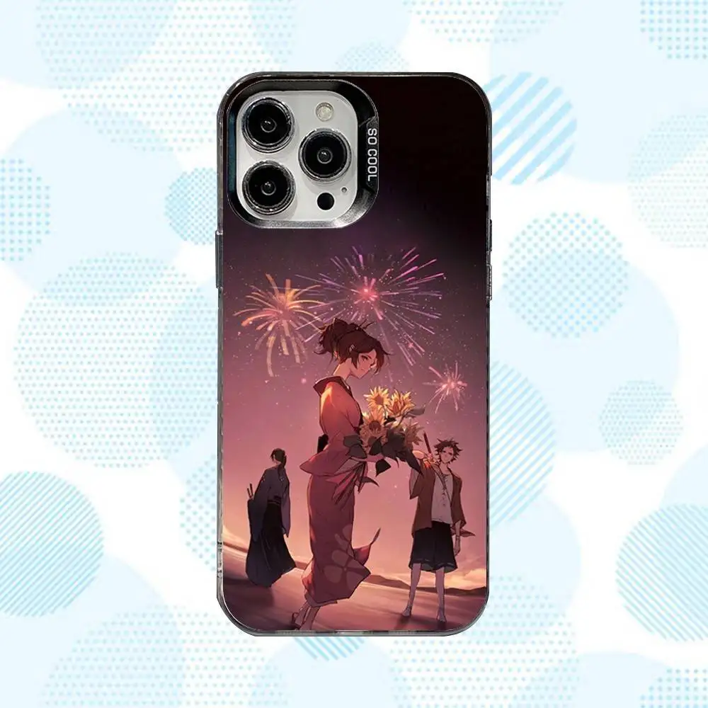 حافظة هاتف S-Samurai C-Champloo أنيمي لهاتف iPhone 16,15,14,13,12,11,Mini,Pro,SE,MAX غطاء أبيض غير لامع مقاوم للصدمات
