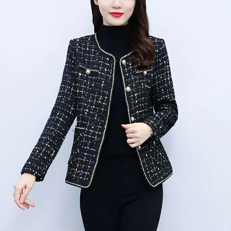 

Small Fragrant Wind Coat Female Spring Autumn New Small Man Foreign Style Thin All Short Fashion Lady Coat Female Women Clothing