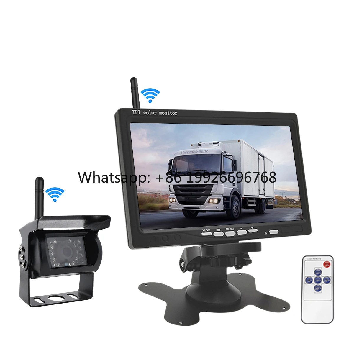 Reverse Image Rear View Car Camera 12V-24V  7 Inch Wireless Truck Camera Car  for Trucks Bus RV Trailer Excavator
