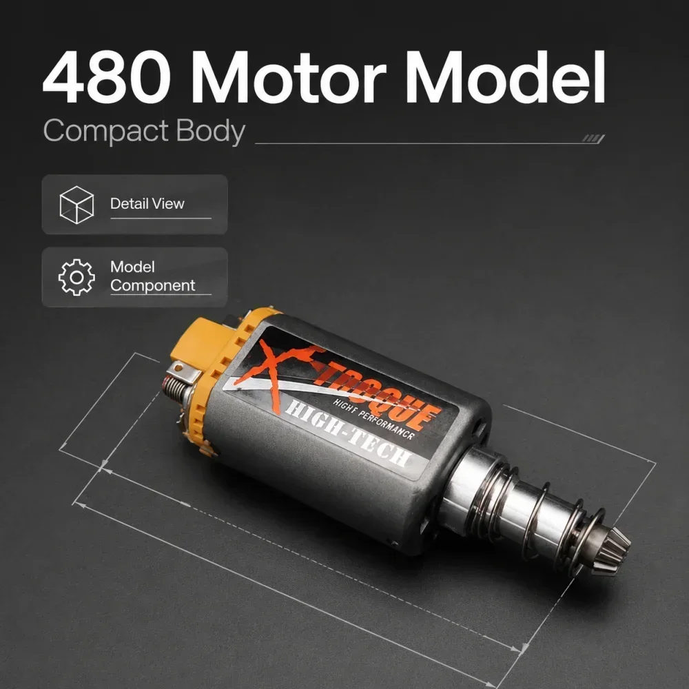 480 Motor 30000rmp 34000rmp AEG Motor High-Tech Torque Motor 11.1V Twist Type Speed Airsoft M4/M16 Motor