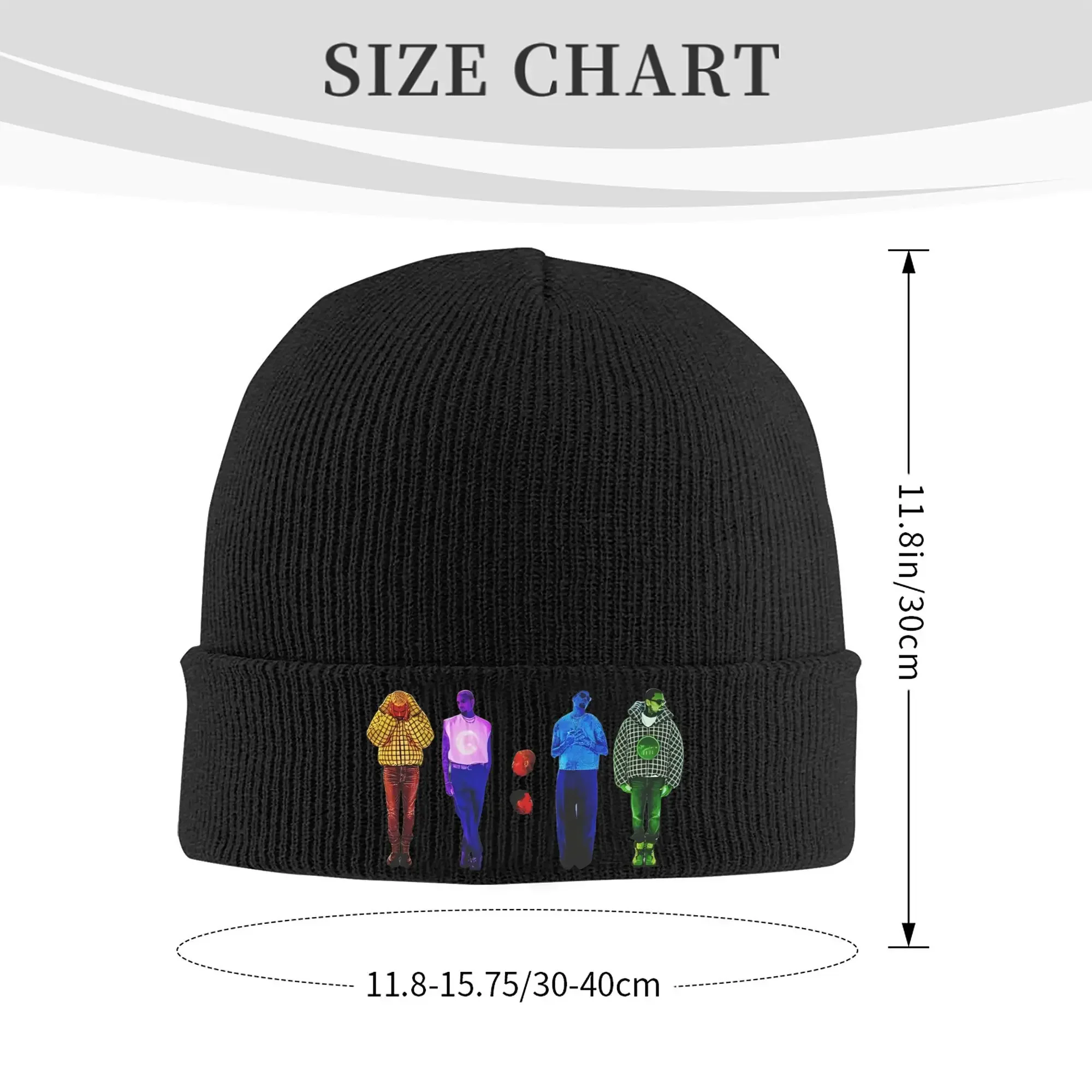 Rapper Chris Brown Hats Autumn Winter Beanies Warm 11:11 Tour Breezy  Cap Female Male Acrylic Knitted Caps