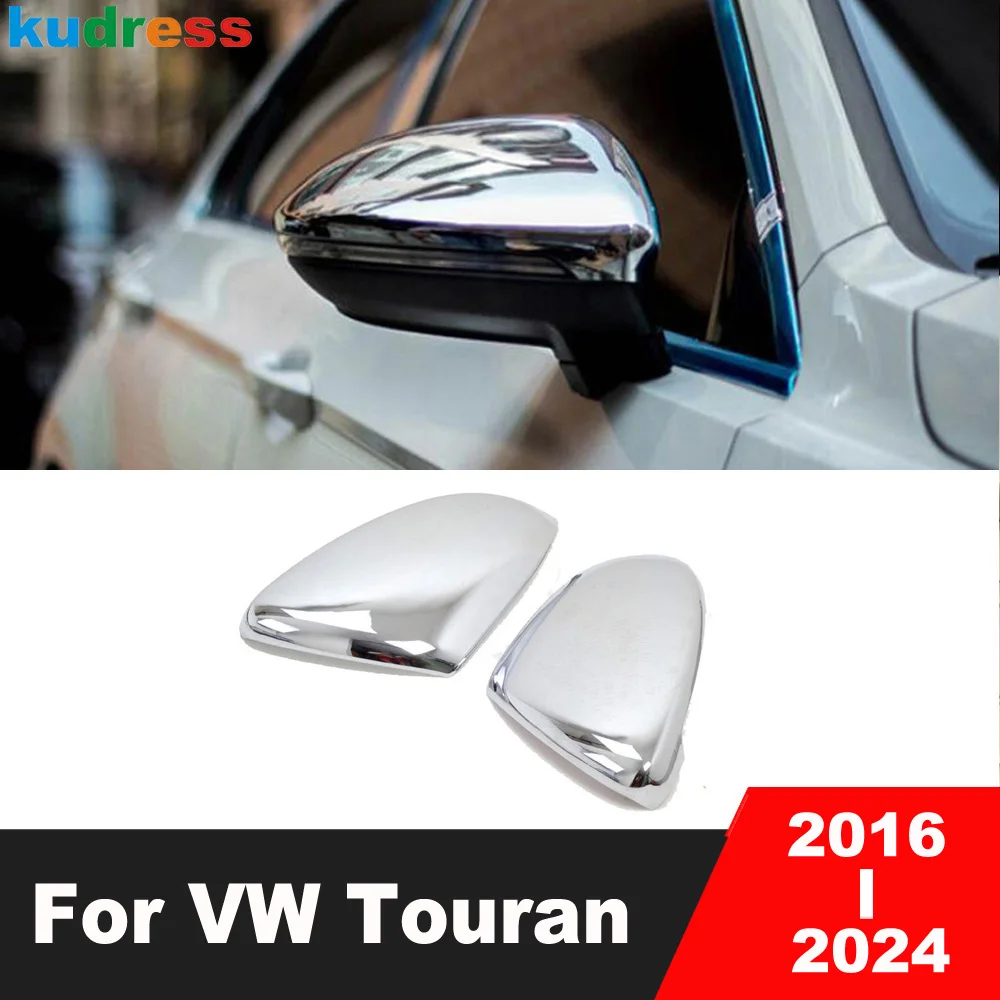 Car Accessories For Volkswagen VW Touran 2016-2018 2019 2020 2021 2022 2023 2024 Chrome Side Door Rearview Mirror Cover Trim