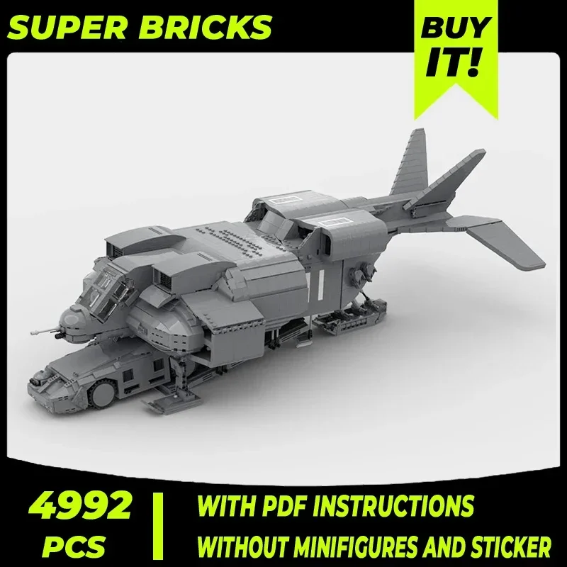 Military Model Moc Building Bricks Alien Dropship Cheyenne UD-4L With M577 Apc Technology Blocks Gift Christmas Toy DIY Assembly