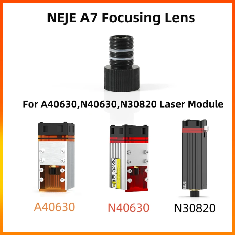 NEJE A7 Focusing Lens Collimating Coated Replacement Glass Lens for NEJE N30820/ N40630/ A40630 Laser Module