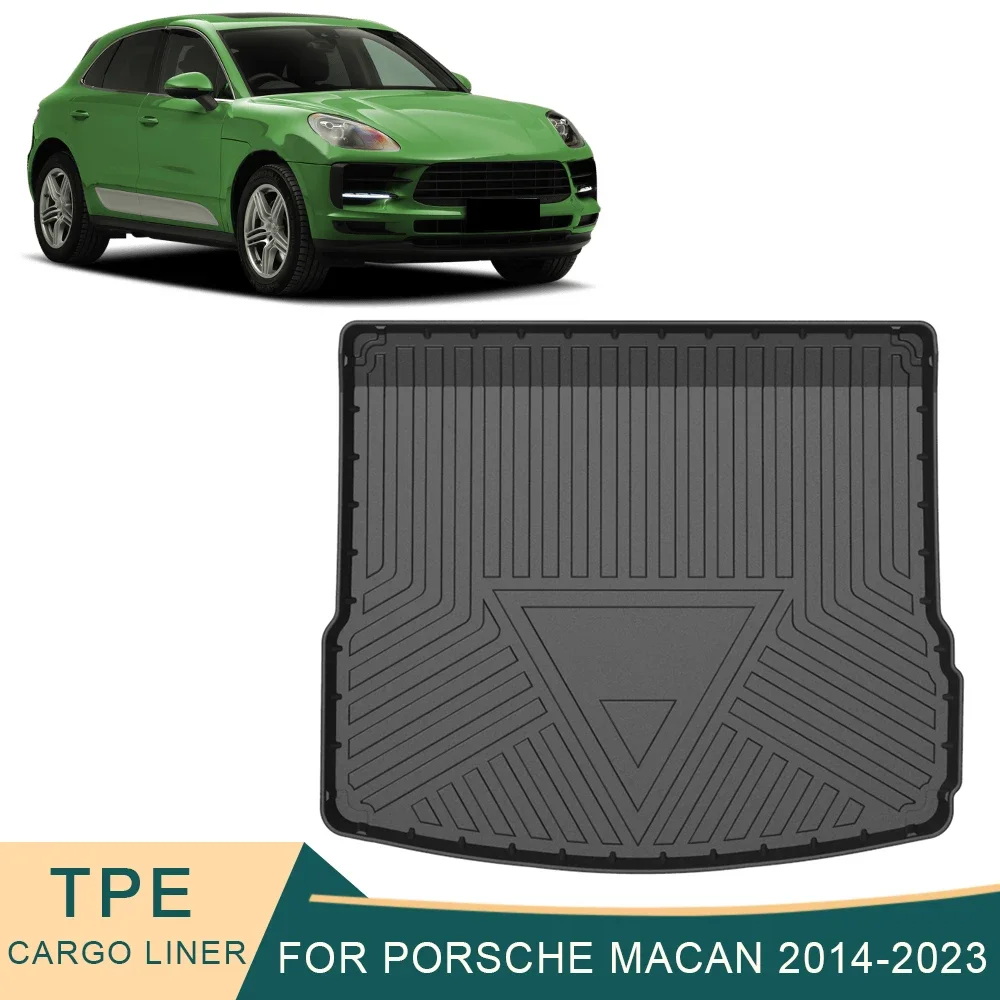 

Нескользящие коврики из ТПЭ для багажника Porsche Macan 2014-2023, для любой погоды, водонепроницаемые коврики для багажника, аксессуары для интерьера