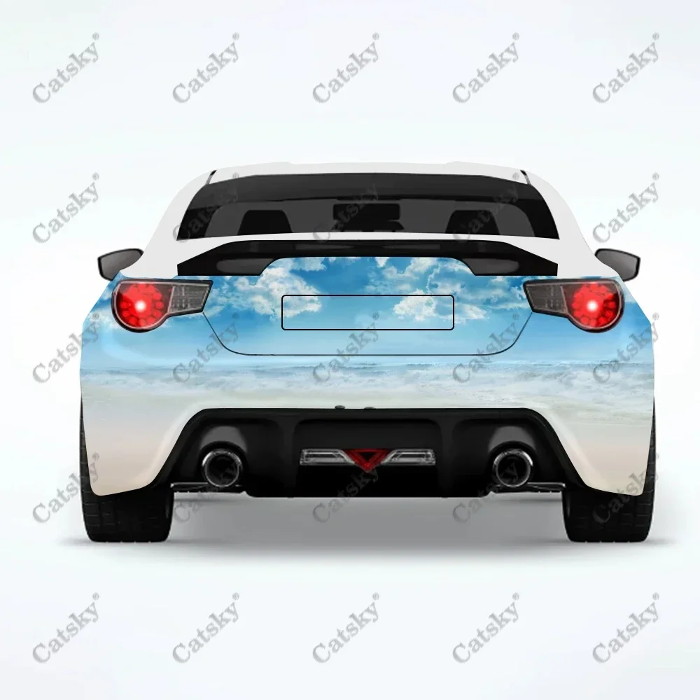 

Artistic Ocean Car Rear Wrap Car Sticker Car-Decal Creative Sticker Car-Body Appearance Modification Car-Protective Film