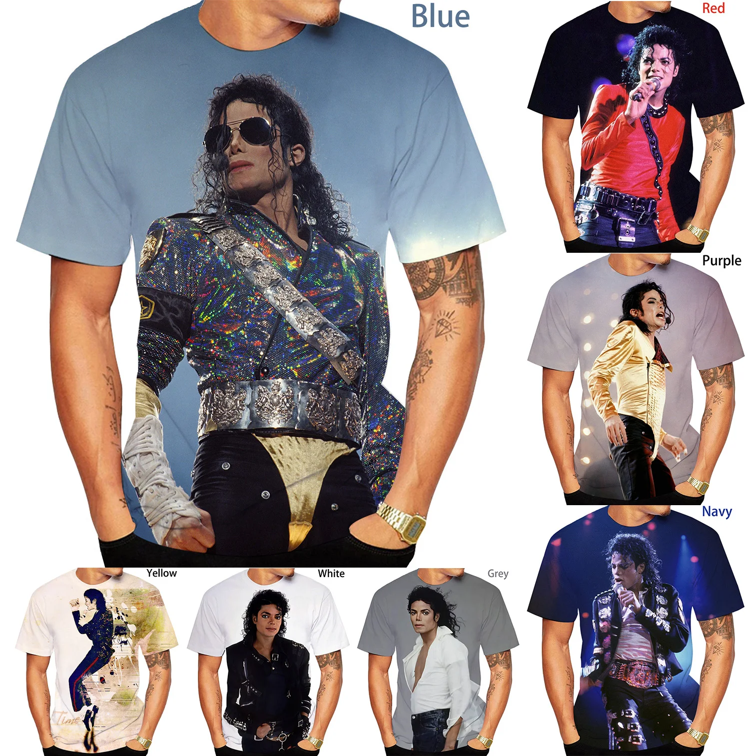 2022 Fashion 3D Print Michael Joseph Jackson TShirt Cool Short Sleeved MJJ T Shirt Men/Women Pullover Tops Hot Summer Tees