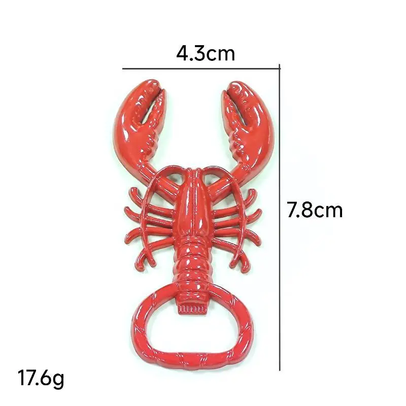 (Metal Lobster  Bottle Opener Multifunctional Creative Jar Opener Portable Wine Bottle Remover Summer)
