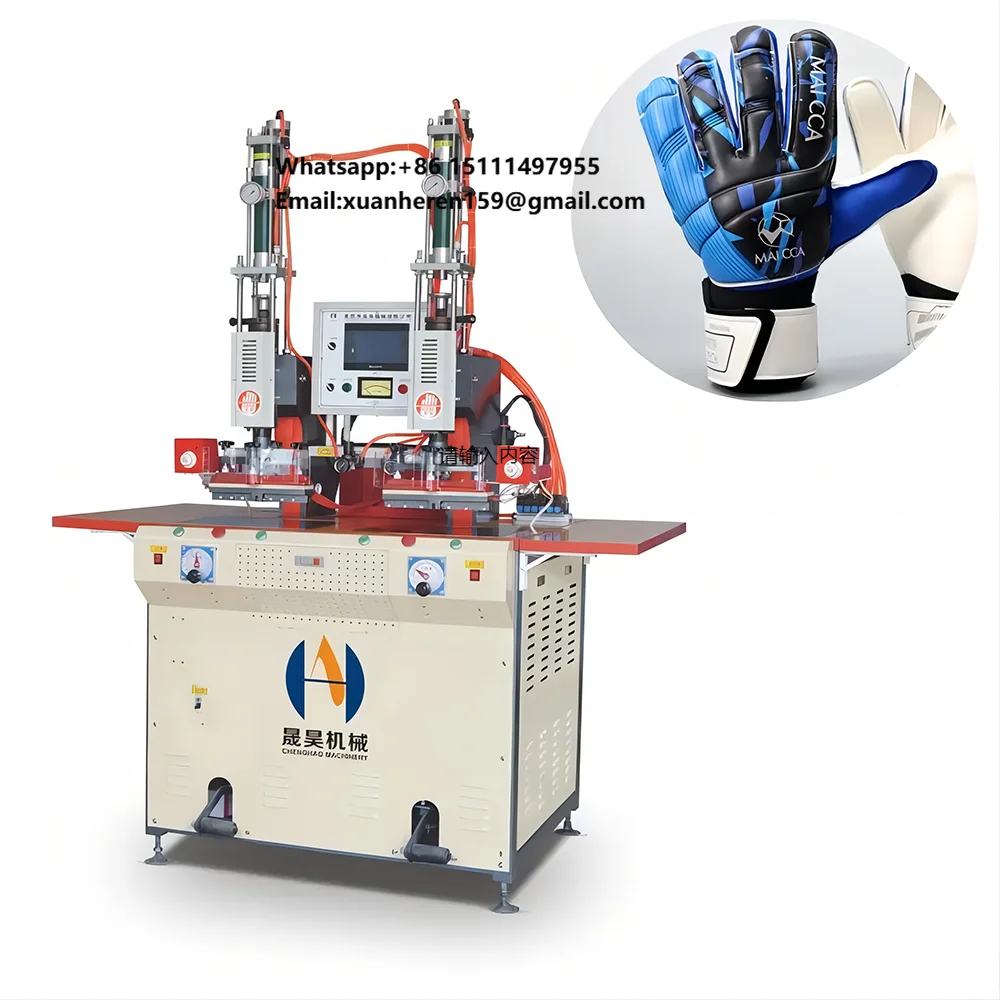 PU Leather Training-Gloves Guantes Football Soccer Goalkeeper-Gloves Making Machine