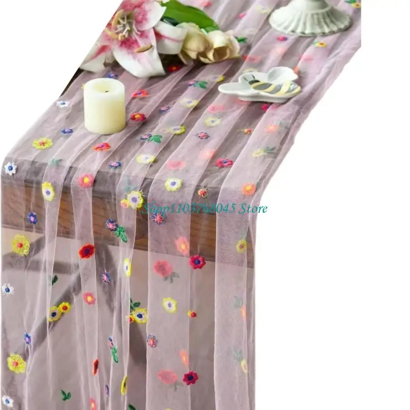 R53F bestickte Tischabdeckung Waschbarer Polyester für Festivalversammlungen – Detail 8