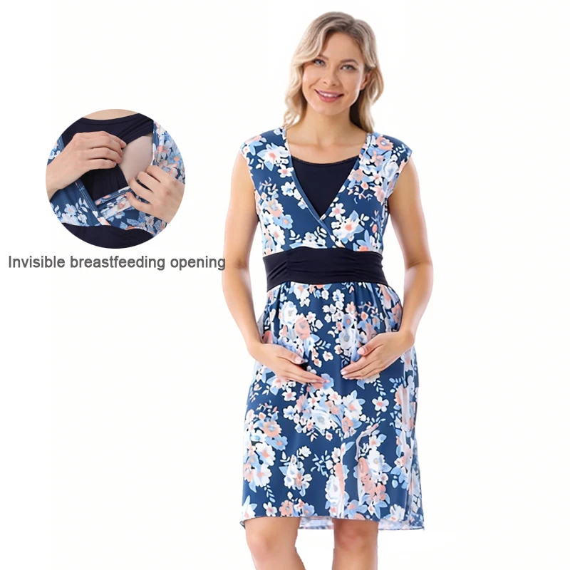 

Платье для кормления грудью, летнее платье для беременных, одежда без рукавов, платье для беременных, одежда для кормления грудью, платья-майки для беременных женщин