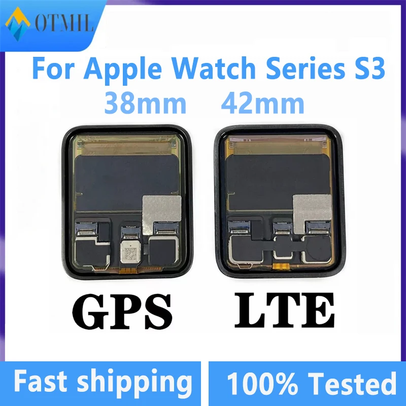 For Apple Watch Series 3 GPS LTE LCD Display Touch Panel Screen Assembly 38/42mm For iWatch S3 LTE Display Replacement Parts