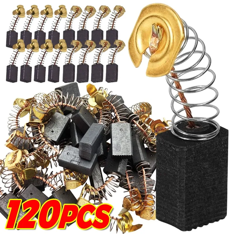 

120/40x Electric Motor Carbon Brushes Set Replacement Repair Kit For Angle Grinders Drill Electric Hammer Power Tool Accessories