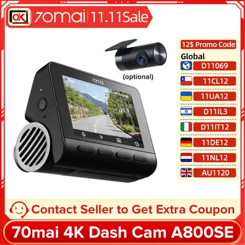 4K Dash Cam with GPS and WiFi 70mai