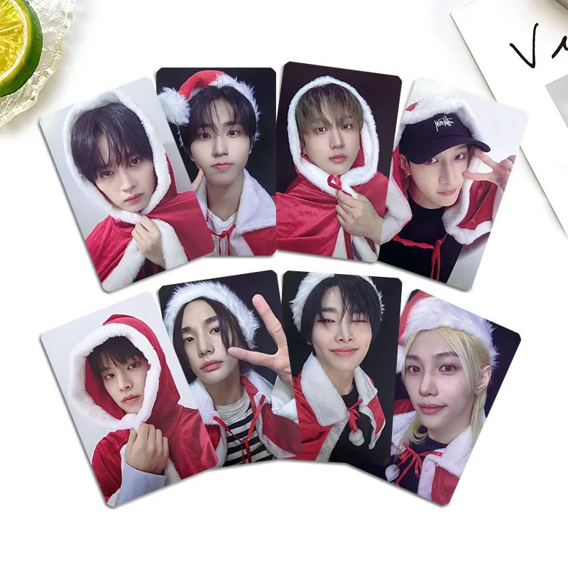 

KPOP 8pcs Stray Kids Christmas Full Card SKZOO Album Lomo Crads Random Card Support Card Fan Collection Card Gift