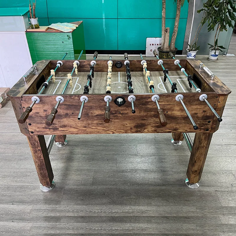 Retro high-end football 1.4 meters large adult solid wood table football soccer