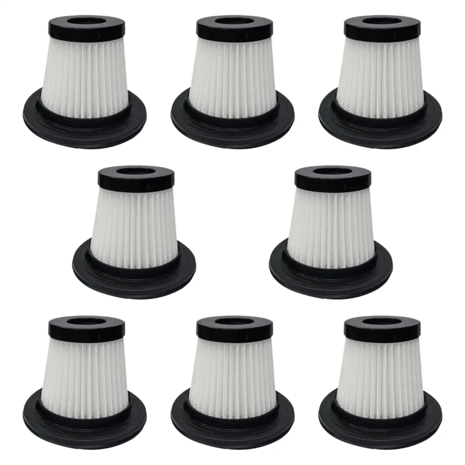 8 Pieces Vacuum Filter Replacement Living Room Attachment Bedroom Spare Part Daily Use Home Use Cleaning Supplies Folded Type