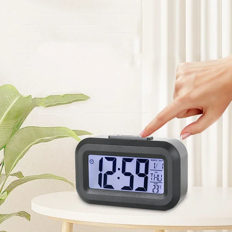 Mini Timer Smart Clock, Multi functional Alarm Clock Student Time Manager, Desktop Silent Bedside Electronic Small Alarm Clock