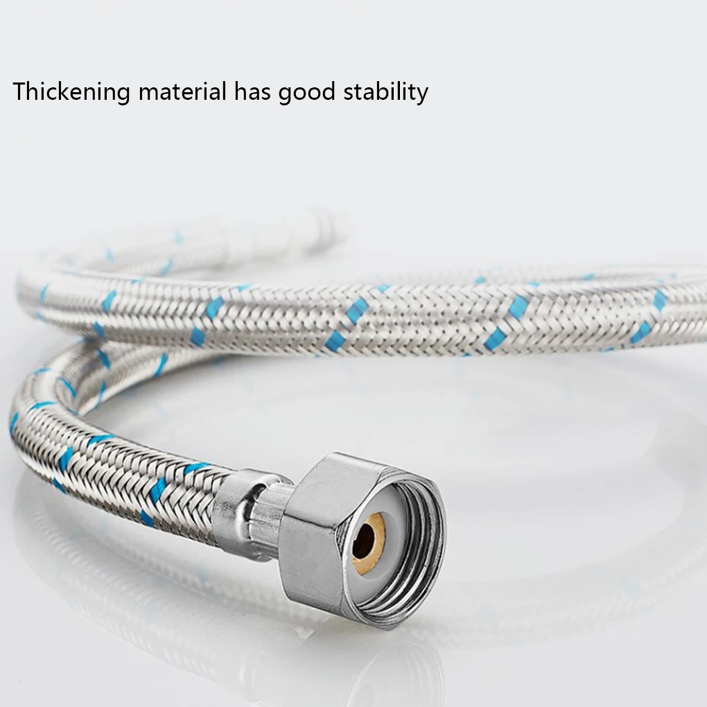 Water Line Stainless Steel Braided G1/4 Hot Cold Water Supply Faucet Connector Hoses with Red and Blue Stripes