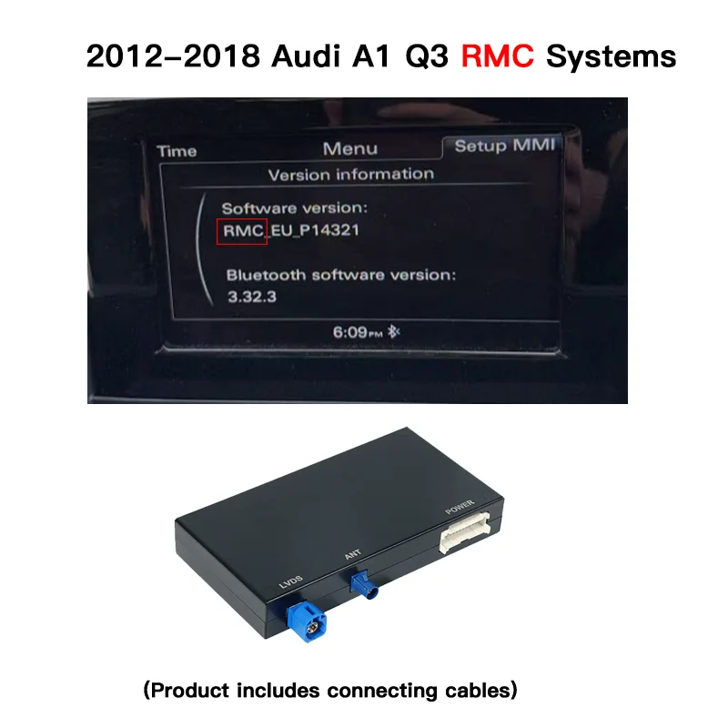 Draadloze Carplay voor Audi A1 Q3 2013-2018 Jaar Ondersteuning Android Auto autolink Airplay Achteruitrijcamera Auto spelen