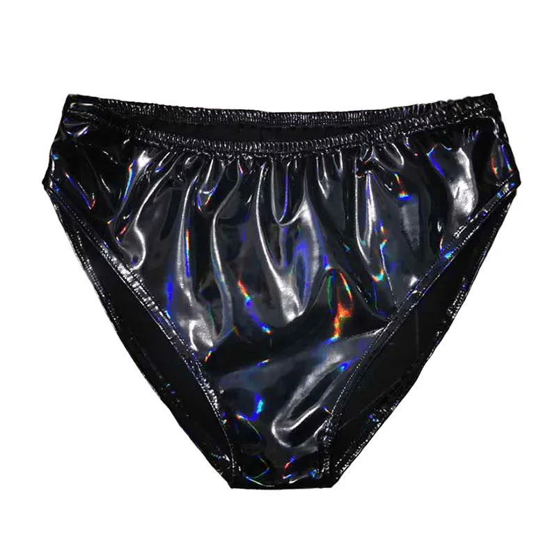 Männer Sexy Latex Glänzende Slips Unterwäsche PVC Leder Unterhose Frauen Patent Leder Erotische Dessous Tangas Sissy Höschen