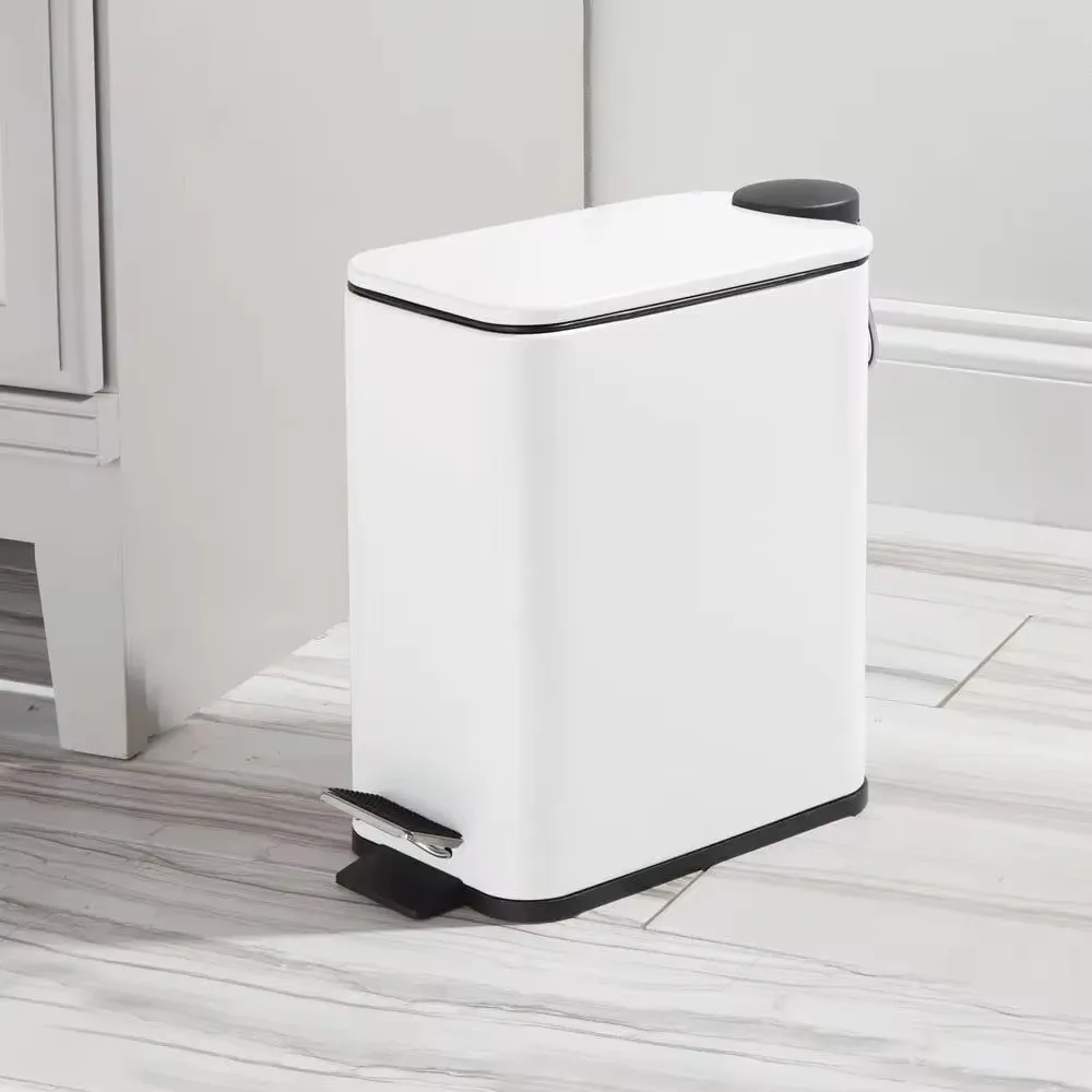 Silent Slow-down Rectangular Trash Can Household Covered Trash Can Living Room Kitchen Bathroom Double Bucket Trash Can