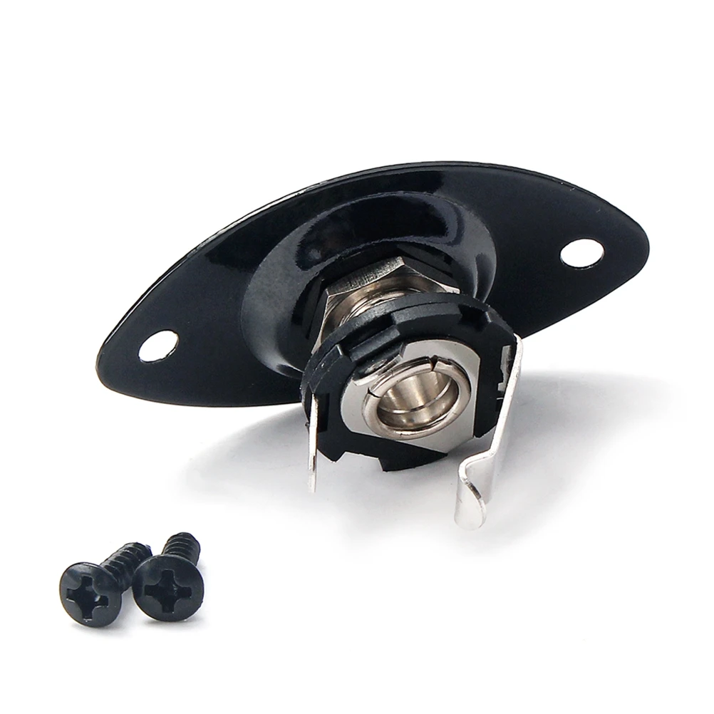 

Black Socket Electric Guitar Pickup Guitars Metal and Bass Jack Replacement Plug Output Plate