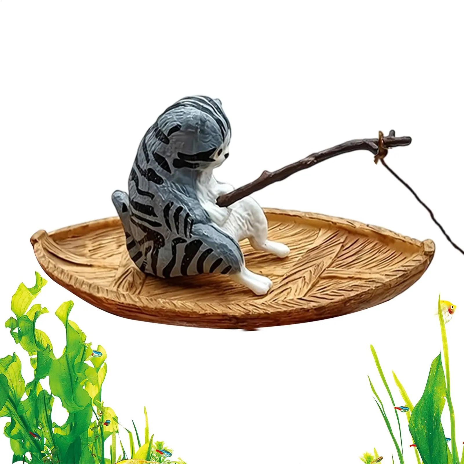 Aquarium-Deko: Niedliches Kätzchen-Angelornament für Fischtanks, Innendekoration für Aquarien, Zubehör für die Aquarienlandschaft. – Detail 1