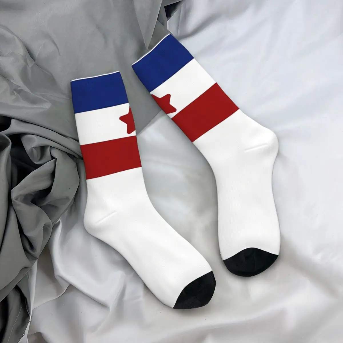 Yugoslavia Flag Zastava SFRJ Jugoslavije Majica Men Women Socks Cycling Novelty Spring Summer Autumn Winter Stockings Gift