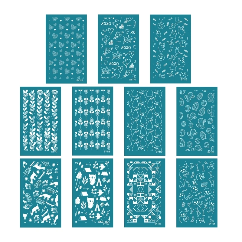 Geometric Silk Screen Stencil for Making Fabric Paper Clay Earring Jewellery